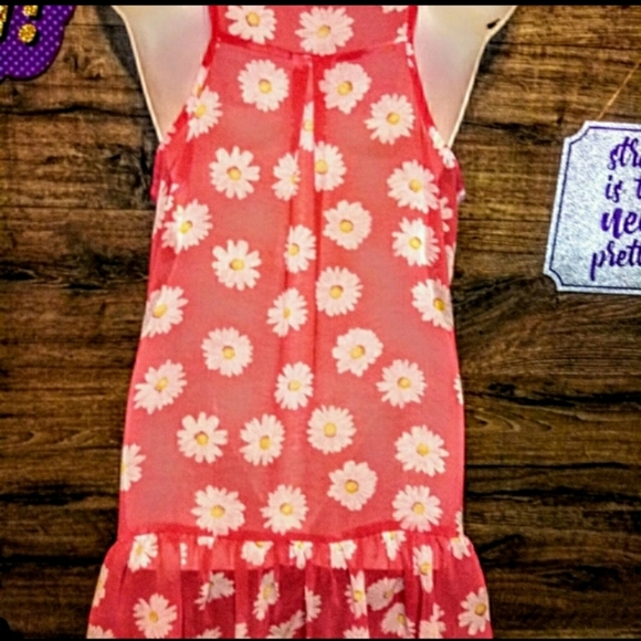 Forever 21 Cover Up Size M Daisy Peplum Racerback - Picture 6 of 10